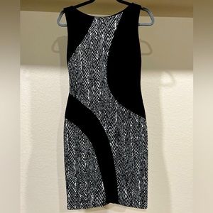 Cache Dress - Black and white zebra print